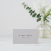 Carte De Visite Élégance professionnelle Simple Moderne Gris (Debout devant)