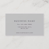 Carte De Visite Élégance professionnelle Simple Moderne Gris (Dos)