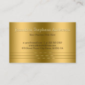 Carte De Visite Elégance Rencontre Or Moderne Embossé Look (Dos)