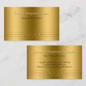 Carte De Visite Elégance Rencontre Or Moderne Embossé Look (Devant / Derrière)
