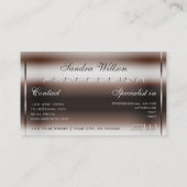 Carte De Visite Elégance Rose foncé Or et Faux 3D Monogramme Noble (Dos)