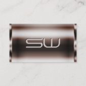 Carte De Visite Elégance Rose foncé Or et Faux 3D Monogramme Noble (Devant)