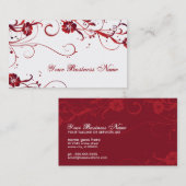 Carte De Visite élégance rouge (Devant / Derrière)