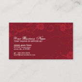 Carte De Visite élégance rouge (Dos)