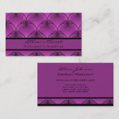 Carte de visite Élégance sans pareil, violet (Devant / Derrière)