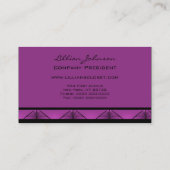 Carte de visite Élégance sans pareil, violet (Dos)