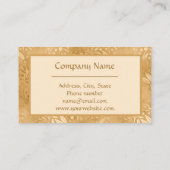 Carte De Visite Élégance Simple Gold Foliage Style Luxe (Dos)