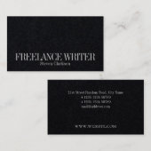 Carte De Visite Élégance simple minimaliste (Devant / Derrière)