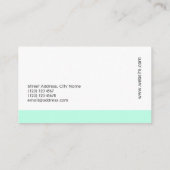 Carte De Visite Élégance sophistiquée pâle (Dos)