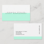 Carte De Visite Élégance sophistiquée pâle (Devant / Derrière)