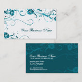 Carte De Visite élégance turquoise (Devant / Derrière)