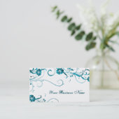 Carte De Visite élégance turquoise (Debout devant)