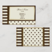 Carte De Visite Élégance vintage (Devant / Derrière)