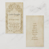 Carte De Visite Élégance vintage (Devant / Derrière)