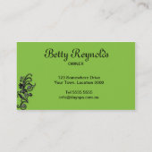 Carte de visite élégant (Dos)