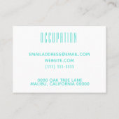 carte de visite élégant (Dos)