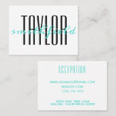 carte de visite élégant (Devant / Derrière)