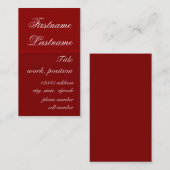 Carte de visite élégant (Devant / Derrière)