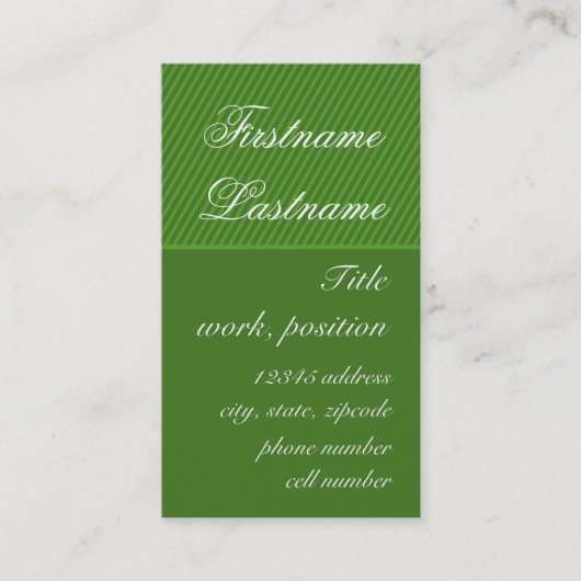 Carte de visite élégant (Devant)