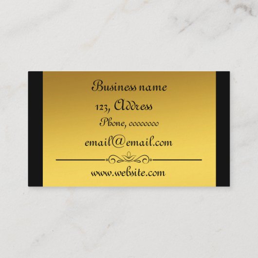 Carte De Visite Élégant (Dos)