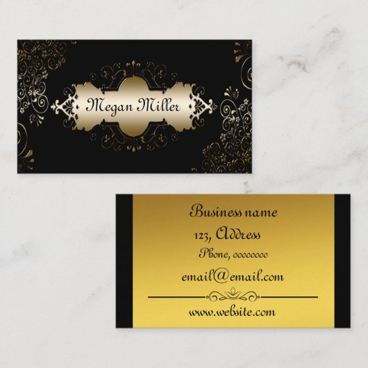 Carte De Visite Élégant (Devant / Derrière)