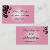 Carte de visite élégant (Devant / Derrière)