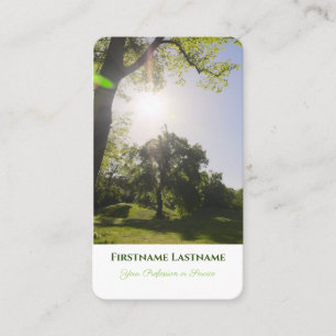 Carte De Visite Elégant 100% naturel vert jardin style