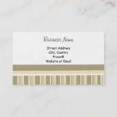 Carte de visite élégant à bandes (Dos)