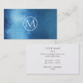 Carte De Visite Élégant abstrait d'indigo (Devant / Derrière)