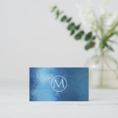 Carte De Visite Élégant abstrait d'indigo (Debout devant)