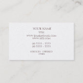 Carte De Visite Élégant abstrait d'indigo (Dos)