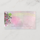 Carte De Visite Élégant Abstrait Fleurs d'aquarelle professionnell (Dos)