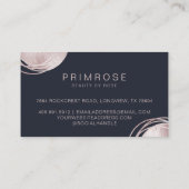 Carte De Visite Élégant Abstrait Glam Rose Gold Luxury Monogramme (Dos)