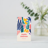 Carte De Visite Élégant Abstrait moderne avec design artistique au (Debout devant)