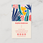 Carte De Visite Élégant Abstrait moderne avec design artistique au (Dos)