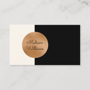 Carte De Visite Élégant Accent Cuivre Moderne Minimaliste