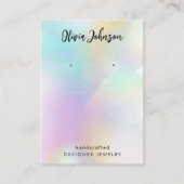 Carte De Visite Élégant affichage de bijoux holographique (Devant)