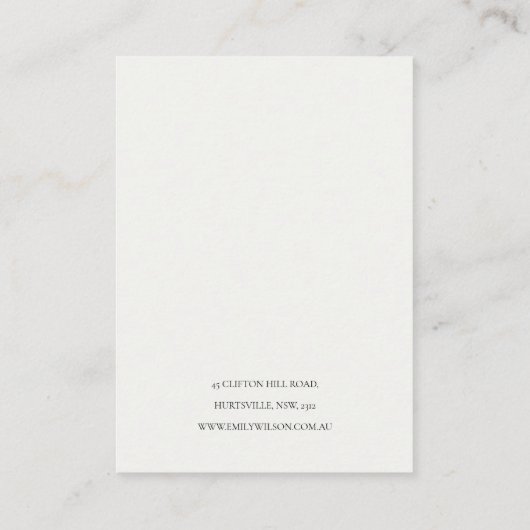 CARTE DE VISITE ÉLÉGANT AFFICHAGE DE LACE NOIRE EN ACIER GRAY ARGE (Dos)