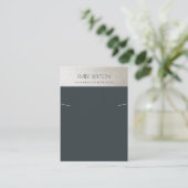 CARTE DE VISITE ÉLÉGANT AFFICHAGE DE LACE NOIRE EN ACIER GRAY ARGE (Debout devant)