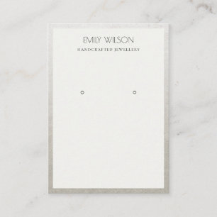 CARTE DE VISITE ÉLÉGANT AFFICHAGE D'ÉTIQUETAGE FAUX SILVER BORD