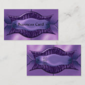 Carte de visite Elegant Africain Métal Violet (Devant / Derrière)