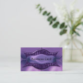 Carte de visite Elegant Africain Métal Violet (Debout devant)