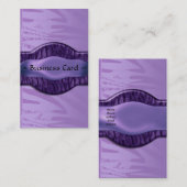 Carte de visite Elégant Africain violet métal Flor (Devant / Derrière)