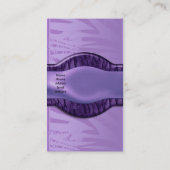 Carte de visite Elégant Africain violet métal Flor (Dos)