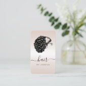 Carte De Visite Elégant Afro Hair Girl Crème Gradient Salon tendan (Debout devant)