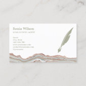 Carte De Visite Élégant agent d'assurance professionnelle Sage Gre (Dos)