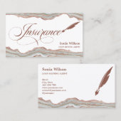 Carte De Visite Élégant agent d'assurance professionnelle Sage Gre (Devant / Derrière)