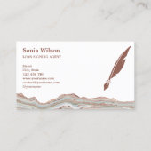 Carte De Visite Élégant agent d'assurance professionnelle Sage Gre (Dos)