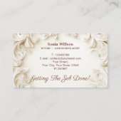 Carte De Visite Élégant agent de signature de prêt public de notai (Dos)