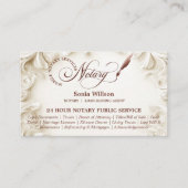 Carte De Visite Élégant agent de signature de prêt public de notai (Devant)